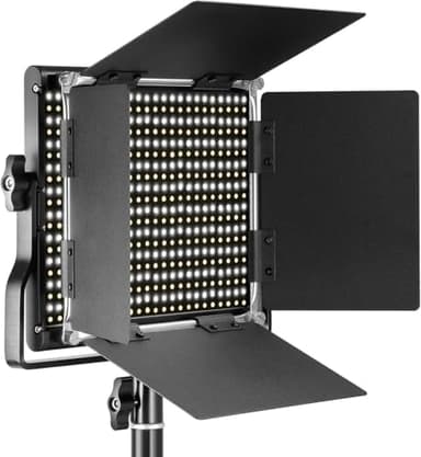 NEEWER Panneau Vidéo LED en Métal Professionnelle,Prise de Vue Vidéo,Cadre en Métal Durable,Intensité Variable 660 Perle,avec Support en U & Volets Coupe-flux,Température Bicolore de 3200-5600K CRI96+