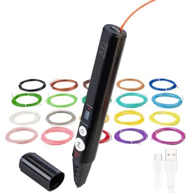 Stylo dimpression 3D compact avec 20 filaments PLA colorés [Pearl]