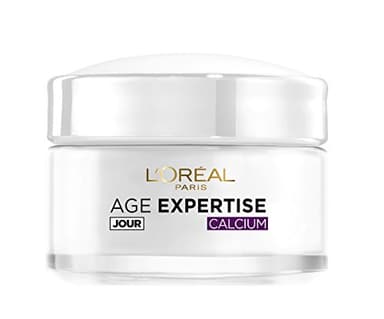 L'Oréal Paris - Crème de Jour Anti-Âge Fortifiante - Soin de Jour Redensifiant Anti-Rides Triple Action - Enrichi en Calcium - Pour Peaux Matures - À partir de 55 ans - Age Expertise - 50 ml