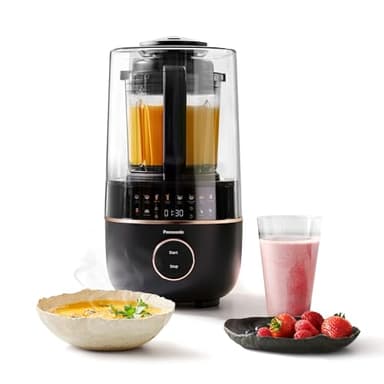 Panasonic MX-HG4401KXE Blender Chauffant, 1.2L, 800W, Chaud et Froid, 9 modes Automatiques, 10 Vitesses, Minuterie, Maintien au Chaud, Nettoyage Automatique, Noir et or Rose