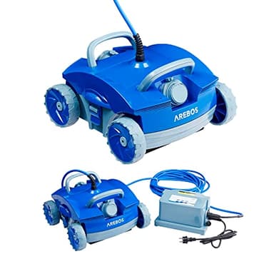 Arebos Robot de Piscine Automatique | Poolrunner pour piscines jusqu'à Max. 50 m³ | Aspirateur de Piscine Nettoyeur de Fond | 2 Modes de Nettoyage