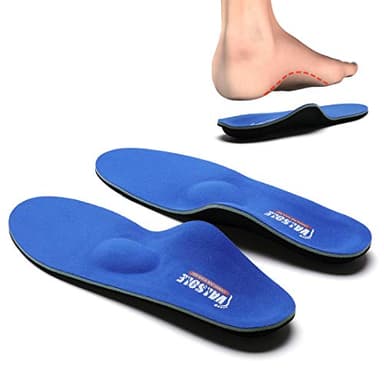 VALSOLE semelles orthopédiques soutient de la voute plantaire pour les douleurs au niveau du talon, épine calcanéenne, Pied Plat, Fasciite Plantaire, les douleurs du genou (43-44 EU (280mm), V107b)