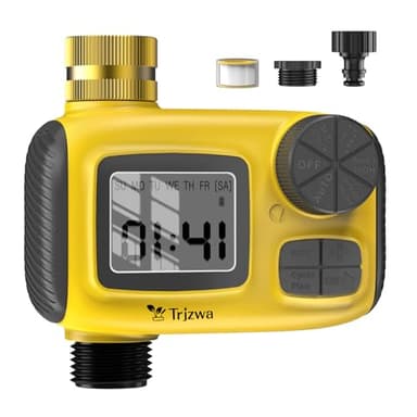 TRJZWA Programmateur Arrosage Automatique, 2024 Le Nouveau Minuteur Arrosage Automatique AVCE Écran LCD Bouton Manuel pour Un Réglage Facile Applicable de Arrosage Système pour Pelouse et Jardin