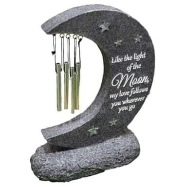 Widdop and Co Carillon à Vent commémoratif Graveside, extérieur Lune Amour Design Souvenir Hommage Grave Mémoire Cadeau TY138