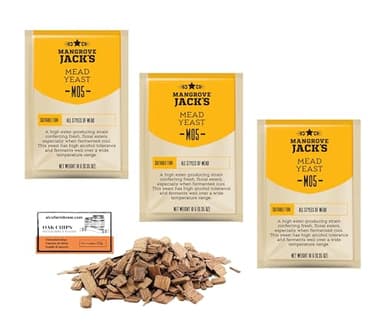 3 x Mangrove Jack’s 11g/25L, Levure d'hydromel - Levure pour la fermentation de l'hydromel, Levure pour le miel, Levure de vin