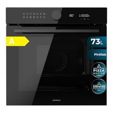 Cecotec Four encastrable pyrolyse Bolero Hexa P516000 Glass Black A.Four multifonctions Capacité de 73 L, 14 fonctions, classe A, 3250 W