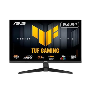 ASUS TUF Gaming VG259Q5A Moniteur Full HD 25" 200 Hz, 0,3 ms GtG, G-Sync, FreeSync, Adaptive Sync, ELMB, GameFast Input - Panneau Fast-IPS, 16:9, 1920 x 1080, DisplayPort, HDMI, Speaker