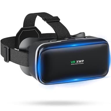 XWP Casque VR 3D Avec Lentilles HD Anti-Lumière Bleue, Lunettes De Réalité Virtuelle (VR) Pour Téléphone Portable, Pour iPhone&Android (4,7–6,8"), Pour Jeux VR Et Films, Cadeau Pour Enfants Et Famille