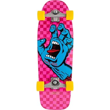 Santa Cruz Surfskate Factory Skateboard complet Motif à carreaux à la main 76,7 cm