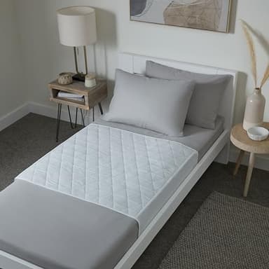 Matelas lavables de GuardedSleep | Protège-matelas de qualité supérieure imperméables | Draps de lit pour incontinence pour adultes ou enfants | Protège-matelas réutilisable (1, avec ailes (Blanc))