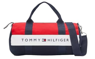 Tommy Hilfiger Weekender Sac de Voyage en Tissu Softshell - Duffle Bag de Sport 50 x 25 x 20 cm, Bleu
