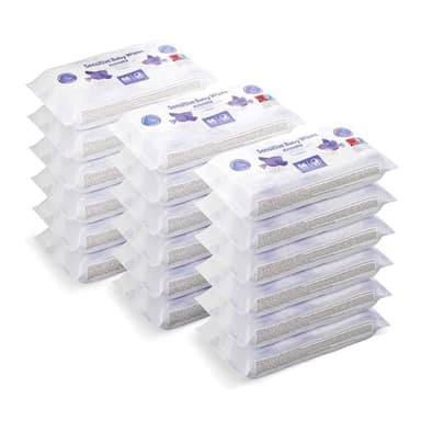 by Amazon Lingettes bébé sensibles, 1008 lingettes, non parfumées, lot de 18 paquets de 56 (anciennement sous la marque Mama Bear, même produit)
