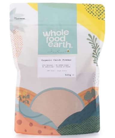 Wholefood Earth Poudre de Caroube Biologique 500g - Substitut Cacao Vegan
