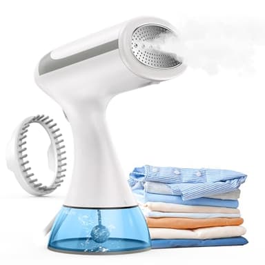 Défroisseur Vapeur, 1500W Défroisseur Vapeur Portable, Defroisseur Vapeur Vertical avec Réservoir d'eau de 300ml, Réchauffage Rapide en 30s, Fer à vapeur de voyage pour enlever les plis des vêtements