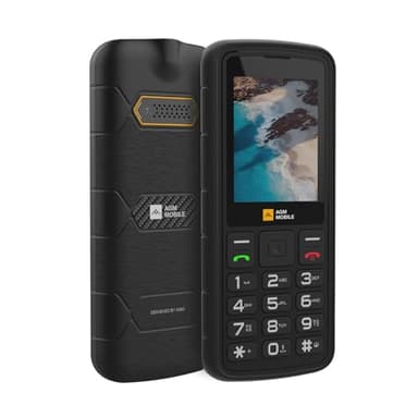 AGM M9 Téléphone portable robuste de base, fonction 2G, téléphones mobiles simples, étanche IP68/IP69K, résistant aux chutes de 1,8 m, grands boutons, grande police, numérotation rapide, 3