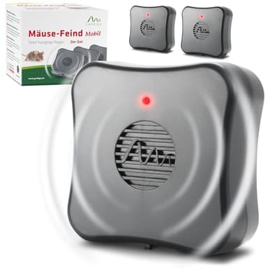 Gardigo® Répulsif à Ultrason Anti Souris et Rats - Lot de 3 I Piège à Souris Électrique I Anti Rongeurs Ultrason I Large Portée 40m² I Fonctionnement sur Piles I sans Produits Chimiques
