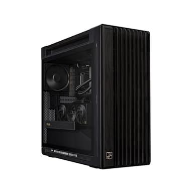ASUS ProArt PA602 Wood Edition Paneau en Verre trempé – Boîtier PC E-ATX (Support de radiateur de 420 mm, Un Ventilateur système préinstallé de 140 mm + 2 x 200 mm, Montage sans Outil, USB 20 Gbit/s)