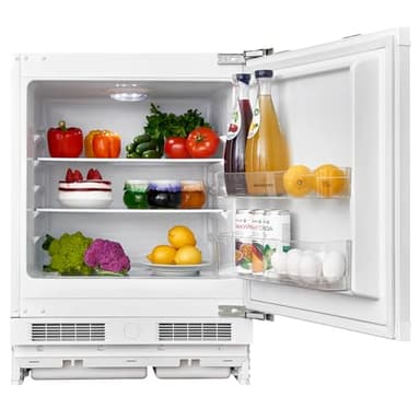 Réfrigérateur encastrable 82 cm sous plan de travail,petit frigo encastrable,mini refrigerateur sans congélateur | 110 L| Low Frost | Avec charnières de porte réversibles | Réglage de la température