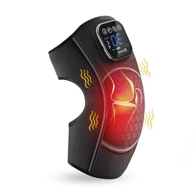 COMFIER Masseur de Genou Sans Fil,Soulagement des douleurs articulaires,fonction de vibration,4 niveaux de chauffage graphène,Cadeau pour maman et papa