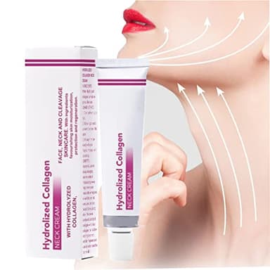 Crème pour le cou au collagène hydrolisé,Crème pour le Cou,Crème Pour Le Cou Raffermissante Au Collagène,Crème Raffermissante Cou,Améliore la Fermeté du cou et Ralentit le Vieillissement de la Peau