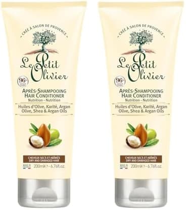 LE PETIT OLIVIER - Après-Shampooing Crème Soin Nutrition - Huiles D'Olive, Karité & Argan - Nourrit, Répare & Protège - Cheveux Secs & Abîmés - Sans Silicone Sans Sulfate - Fabriqué en France - 200 ml