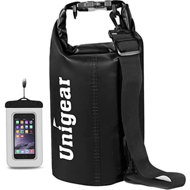 Unigear Sac étanche étanche avec étui de téléphone et Longue bandoulière réglable pour Bateau, Kayak, pêche, Rafting, Natation, Camping, Snowboard 2 L/5 L/10 L/20 L/30 L/40 L