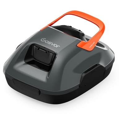 Gosvor Robot Piscine sans Fil, Aspirateur Piscine avec Autonomie de 90 Minutes, Nettoyage Automatique avec Fonction de stationnement Automatique, Nettoyeur de Piscine Compact, Idéal pour 80㎡