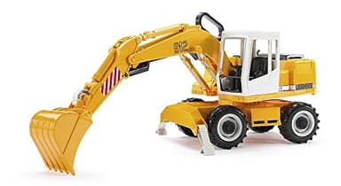 bruder 02426 - Liebherr Pelleteuse - 1:16 Chantier, Véhicule de construction, Pelleteuse, Ouvrier, bworld, Machine de construction, Jouet, Jaune/Multicolore