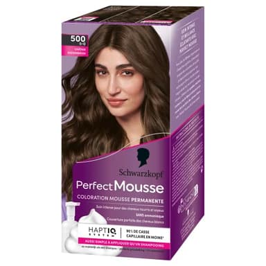 Schwarzkopf Perfect Mousse Coloration Mousse Permanente sans Ammoniaque, 93g