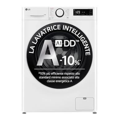 LG AI DD F4R3011NSWB Machine à laver Charge frontale Série R3, 11kg, 1400 tr/min, AIWash, Lavage à la vapeur, Moteur Direct Drive, Smart Diagnosis, Autonome, Blanche, 60 x 85 x 56,5 cm