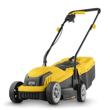 Powerplus Tondeuse Gazon Électrique POWEG62205 - Tondeuse à Gazon de 1300 W, 320 mm Ø, avec Ramassage et Éjection Arrière