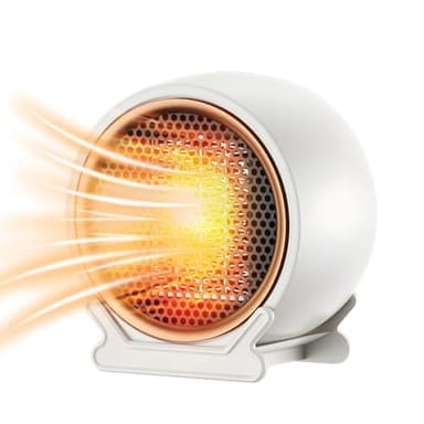 Chauffage électrique, 1200W PTC Portable Chauffage Electrique, Chauffage Rapide 2S, Faible Consommation, Protection Contre la Surchauffe pour La Maison, Le Bureau, La Chambre, La Salle de Bain