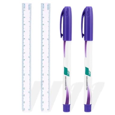 DOKRIN Tatouages temporaires,2 marqueurs pour la peau, stylos de marquage et de positionnement pour tatouage et beauté, avec 2 règles