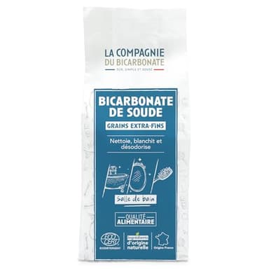 Bicarbonate de Soude Extra Fin - Sachet Kraft 1kg - Qualité Alimentaire Supérieure - Usage Dentaire, Cosmétique, Déodorant, Maison - Poudre Polyvalente Ultra Pure- La Compagnie du Bicarbonate