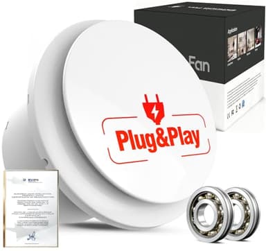 SBONNI 100mm Extracteur d'air 130m³/h 12W, Fonctionnement silencieux Ventilateur d'extraction à fort débit d'air, Économe en énergie, Pour Salle de Bain, Cuisine,toilettes, Serres,Tentes (4 inch)