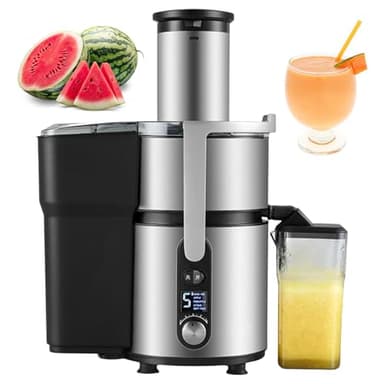 Extracteur De Jus Professionnel Avec Goulotte D'alimentation De 84 mm - Gain De Temps, Préservation Optimale Des Nutriments, 5 Vitesses, Pour La Maison, Les Cafés Et Les Restaurants