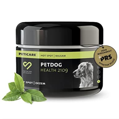 Peticare Chien Pommade Contre Pyo-Dermite et Hot-Spot - Le Baume Calme & Favorise la Cicatrisation de la Peau Irritee, Traitement Anti Dermatite, Dermite Atopique - petDog Health 2109