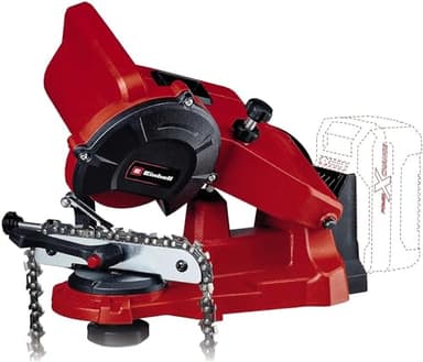 Einhell Affûteuse de chaîne de tronçonneuse sans fil GE-CS 18 Li - Solo Power X-Change (18V, Dispositif de serrage, Livrée avec 1 meule abrasive) Livré sans Batterie ni Chargeur