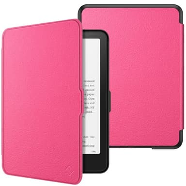 FINTIE Étui pour 7" Kindle Paperwhite (12e Génération, 2024) et Kindle Colorsoft (1re Génération, 2025/2024), Coque Fine et Léger, Housse Réveil/Veille Automatique, Framboise
