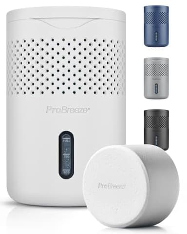 Pro Breeze Osmo Deshumidificateur d Air, Absorbeur d'Humidité – Silencieux & Réutilisable contre l’Humidité – Avec Recharge – Sans Électricité pour Maison Chambre Voiture Salle de Bain