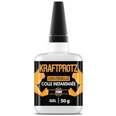 ARKA - KRAFTPROTZ EPAISSE 50 g | Colle instantanée extra forte | Idéale comme colle plastique, colle textile, colle artisanale, colle à verre, colle à cuir, colle à bois, colle à pierre