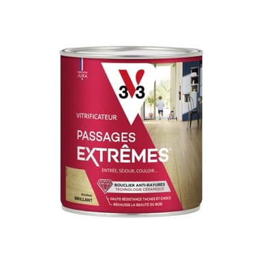 V33 Vitrificateur passages extrêmes, Incolore brillant, 0,75 L