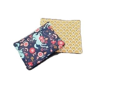Bouillotte sèche aux graines de lin bio - coussin chauffant au micro onde - lot de 2