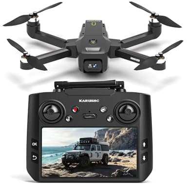 GPS Drone Avec Caméra 4K, Écran FPV 4,5", Transmission 5GHz, Drone Pliable, Moteur Sans Balais, Retour Auto, Suivi & Carte SD, Contrôle Gestuel, Flux Optique Pour Adultes/Débutants