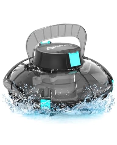 WINNY POOL CLEANER Winny 200 Robot Piscine, Aspirateur Piscine sans Fil avec Batterie, Autonomie 75 Min pour Piscines Hors-Sol 60m², Double Filtration,Stationnement Automatique(Transparent Noir)