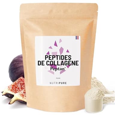 Peptides de Collagène Peptan | Complément Alimentaire Sport | Collagène, Acides Aminés, Protéine | Produit Breveté | Sans OGM ni Additifs | Sachet de 310g | 1 Mois | Made in France | Nutripure