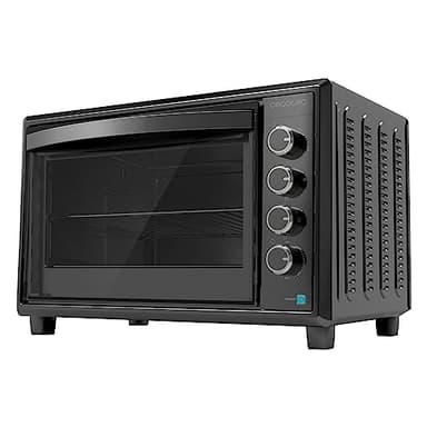 Cecotec Four Convection de Table de 60 Litres Bake&Toast 6090 Black Gyro, 2200 W, Lumière Intérieure, 12 Fonctions, Température Jusqu’à 230º, Porte à Double Verre, Inclut Tournebroche