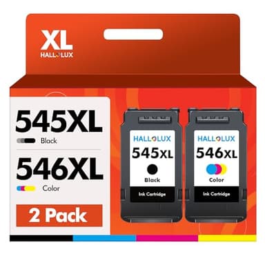HALLOLUX PG-545XL CL-546XL Replacement pour Canon 545 546 546 XL Cartouches d'encre Multipack pour Pixma MX495 TS3150 TS3150 TS3151 MG2550S MG3050 TR4550 MG2950 TR4551 MG2450 MG2500 (1 Noir 1 Couleur)