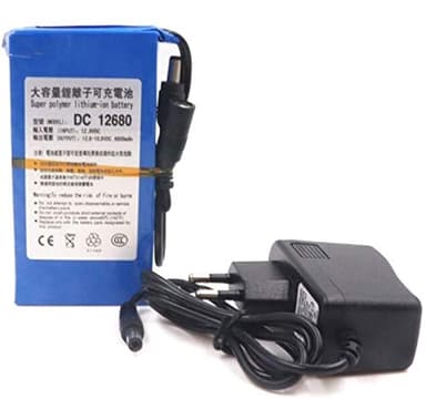Batterie Lithium-ION Rechargeable pour Batterie de télévision en Circuit fermé 12 V Adaptateur Capacité très Forte 6800MAH DC12680