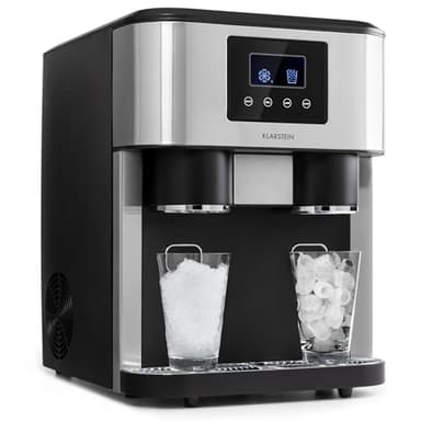 Klarstein Machine a Glacons pour la Maison, Capacité de 1.8L, Fabrique Rapidement Jusqu'à 15kg de Glacons Concassée ou en Balles, Machine à Glaçons, Ice Maker avec Alarme, Machine Facile à Nettoyer